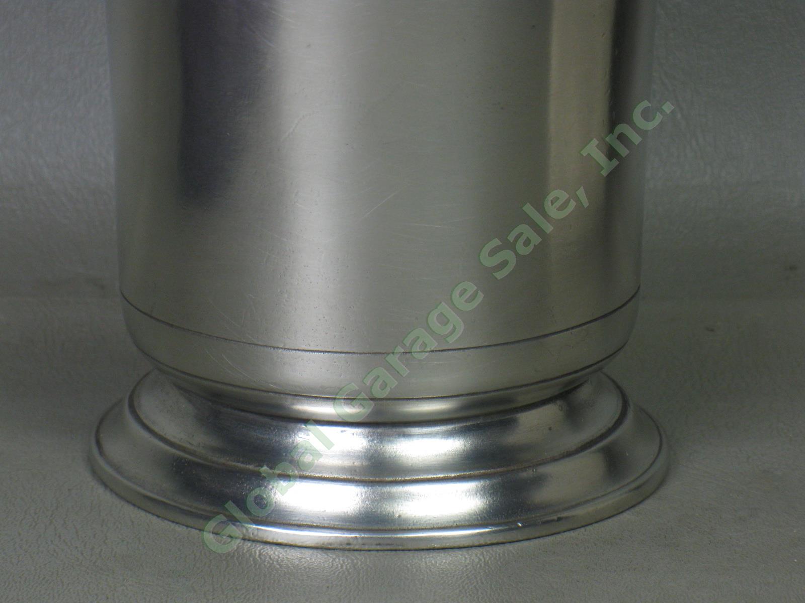 NEW Match Pewter 6.5" Large Tumbler Vase Handmade In Italy Antique Finish NO RES 3