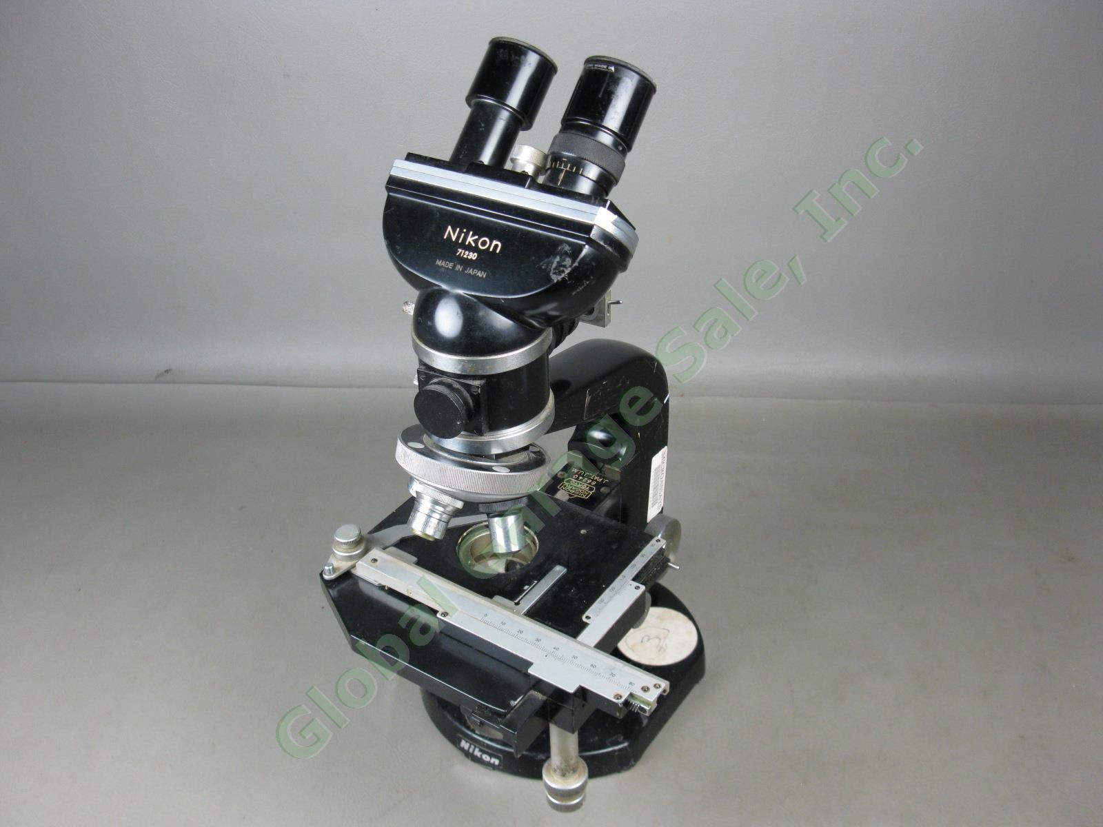 Nikon Binocular Microscope 65659 Camera Adapter 3 Objectives Works Nippon Kogaku 2
