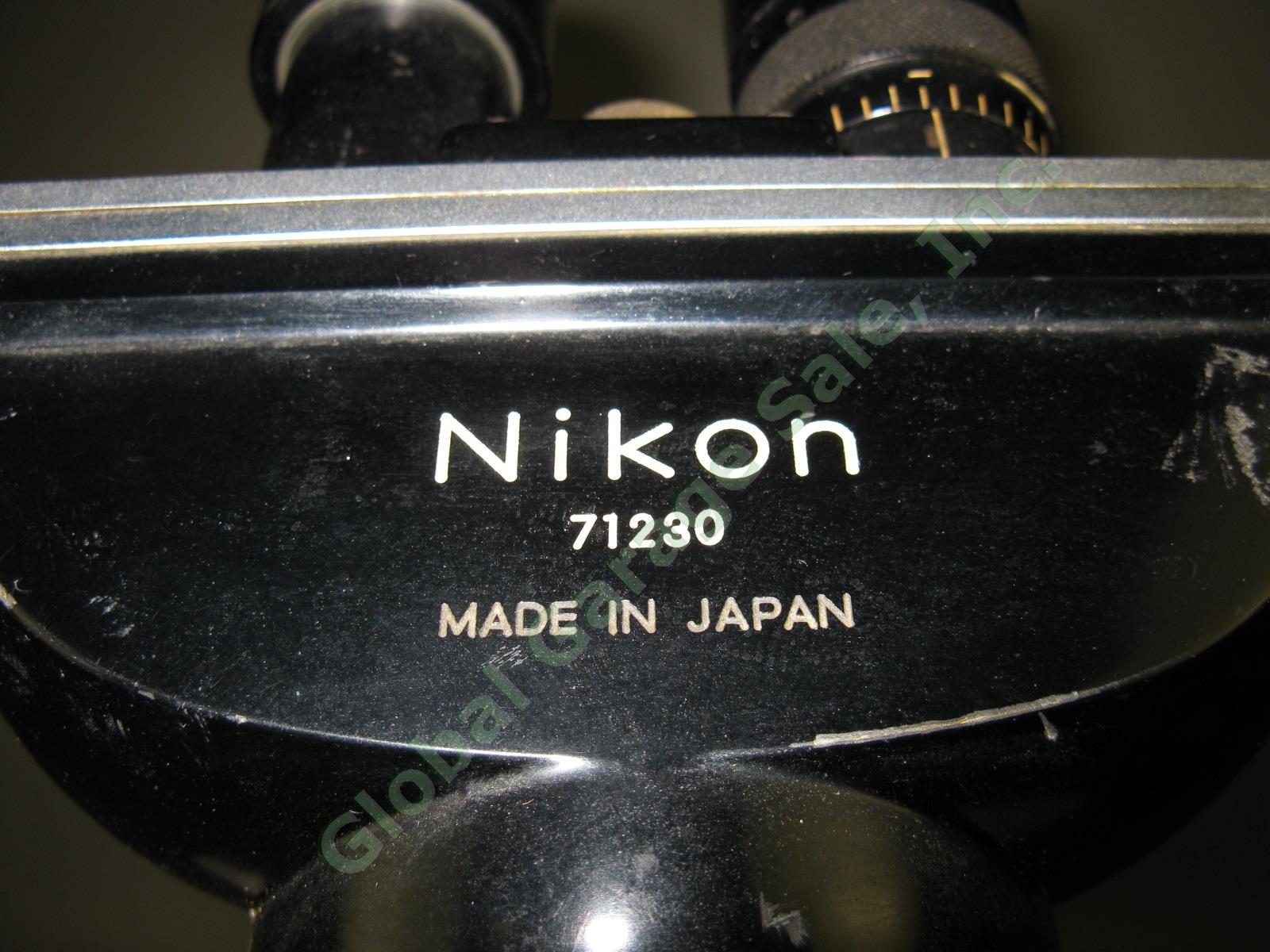 Nikon Binocular Microscope 65659 Camera Adapter 3 Objectives Works Nippon Kogaku 5