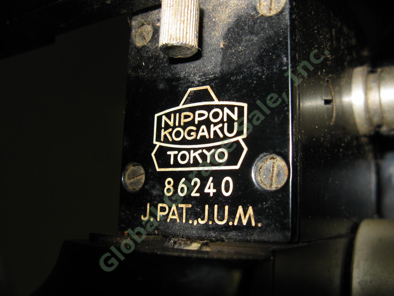 Nikon Binocular Microscope 65659 Camera Adapter 3 Objectives Works Nippon Kogaku 7