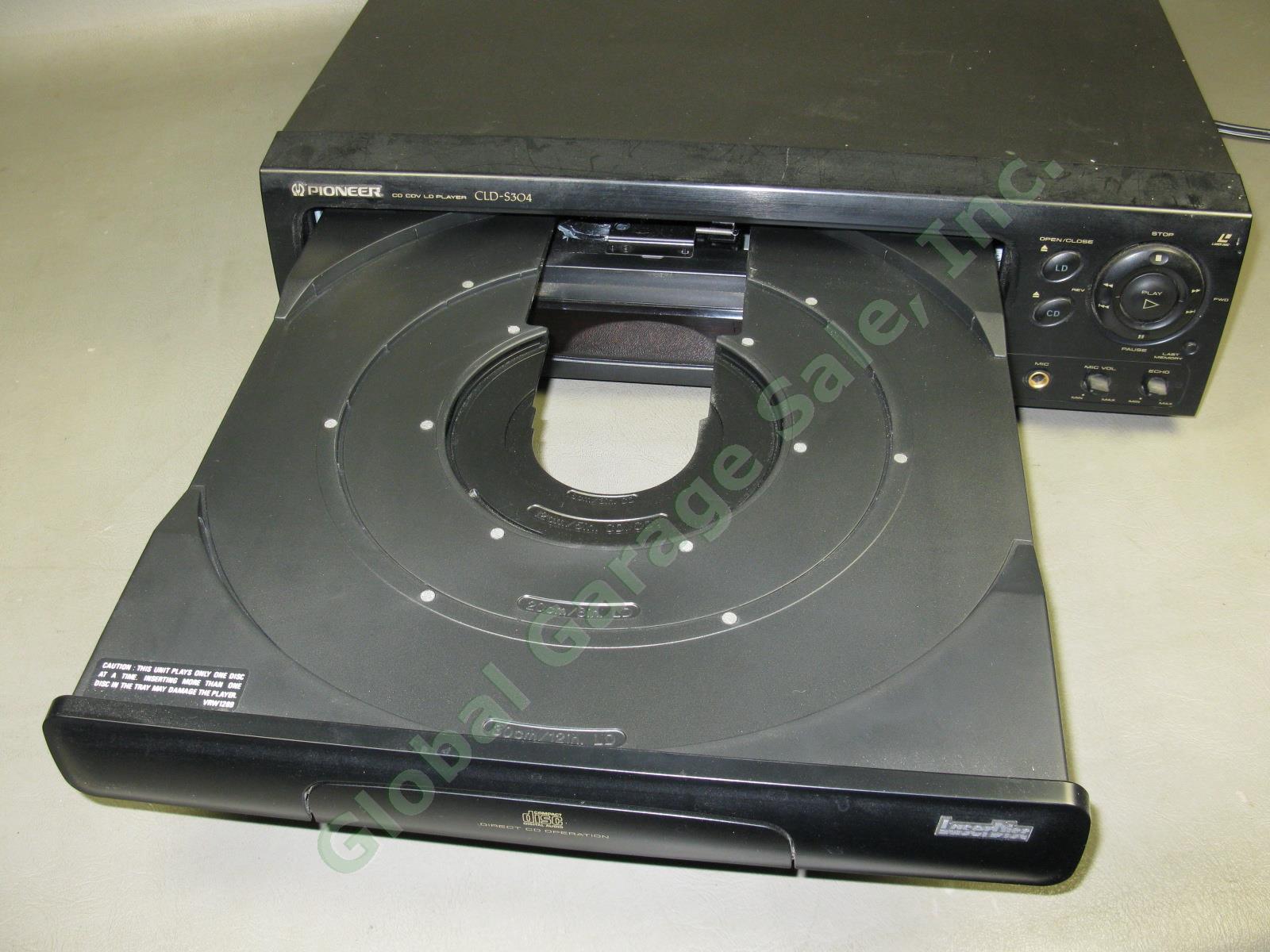 Pioneer CLD-S304 Laserdisc LD CDV CD Karaoke Player W/ Remote Manual Box Bundle+ 2