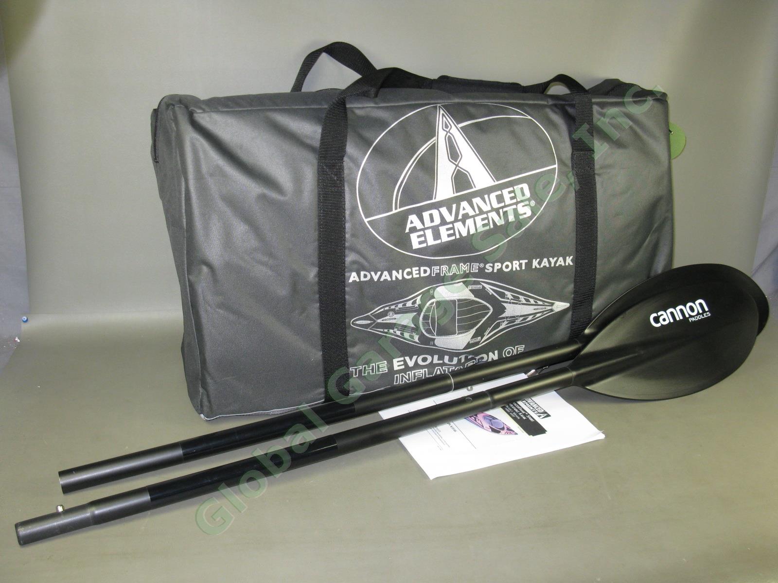 NEW Advanced Elements AE1017 AdvancedFrame Sport Inflatable Kayak +Cannon Paddle