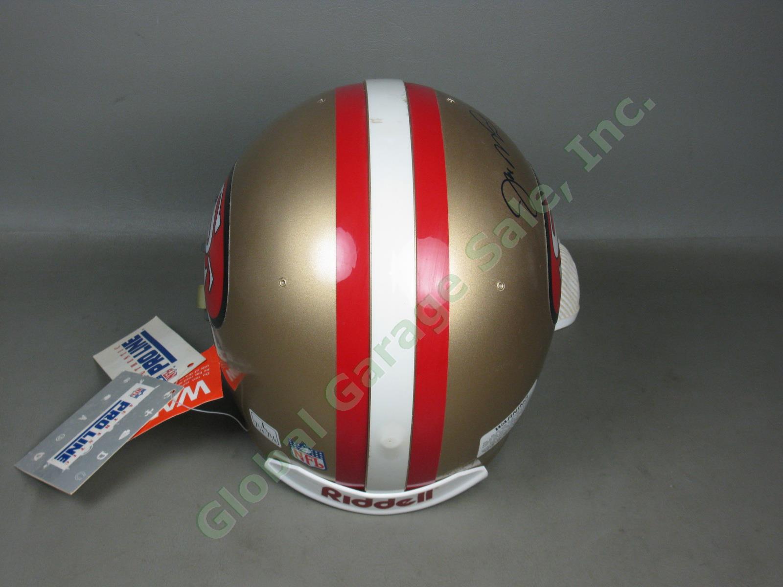 Signed Joe Montana Full Size Riddell Pro Line San Francisco SF 49ers Helmet +COA 5