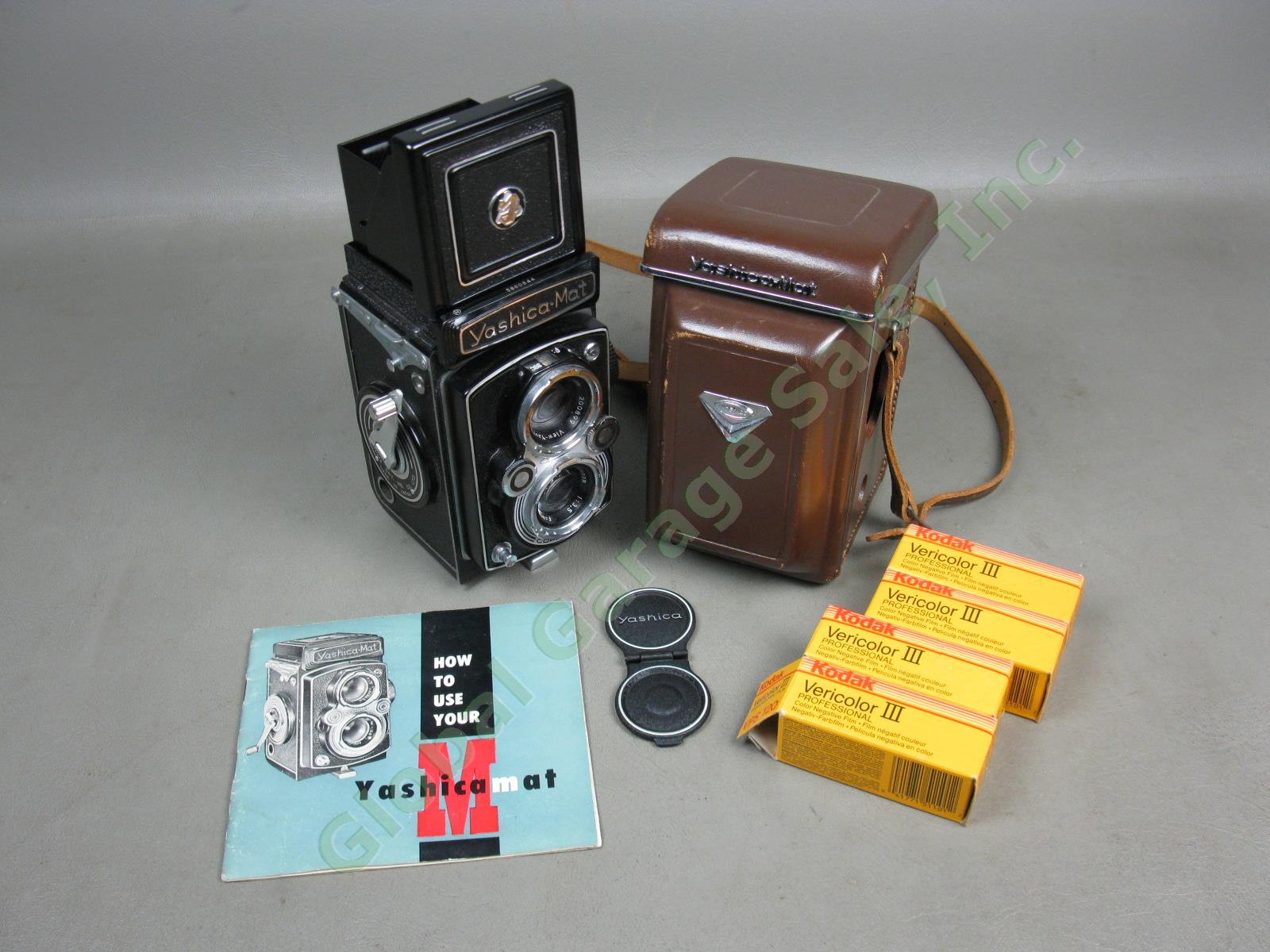 Vtg Yashica Mat Copal-MXV TLR Camera Yashinon 3.5 80mm Lens +Leather Case Bundle