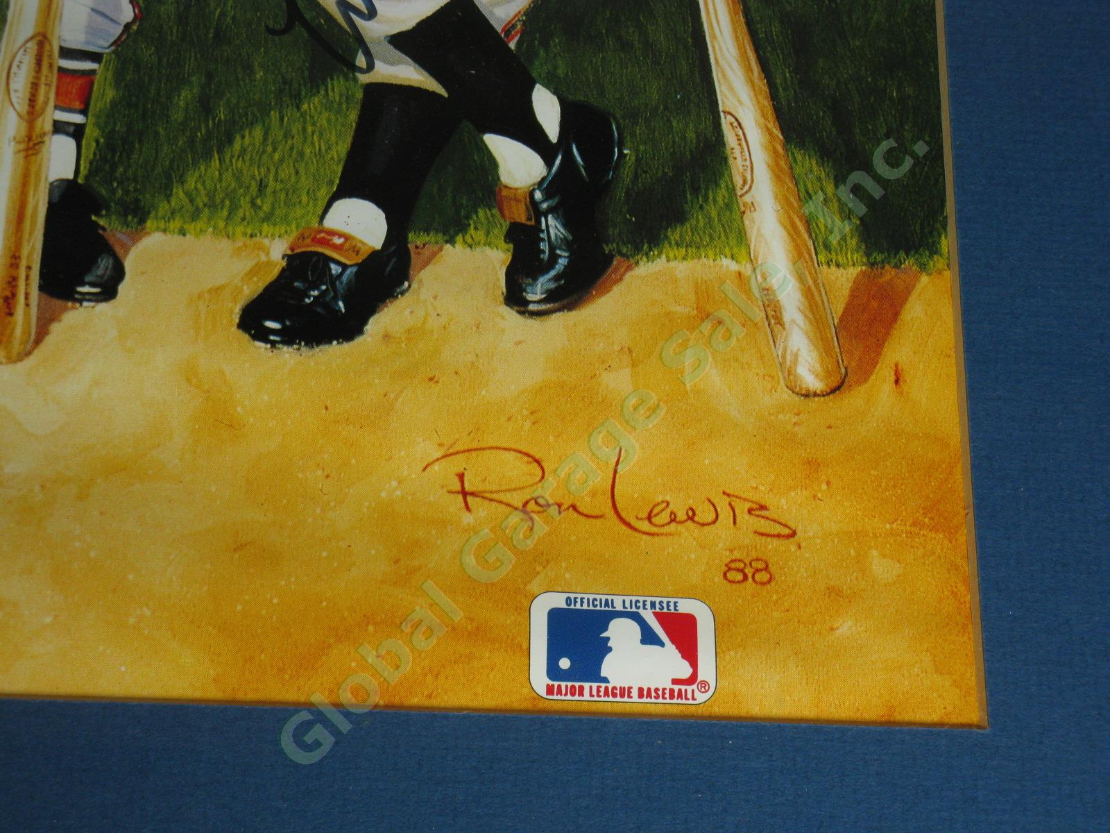 Signed 18"x36" 500 Home Run Hitters Autographed Print 1988 Mantle Mays Aaron NR! 9