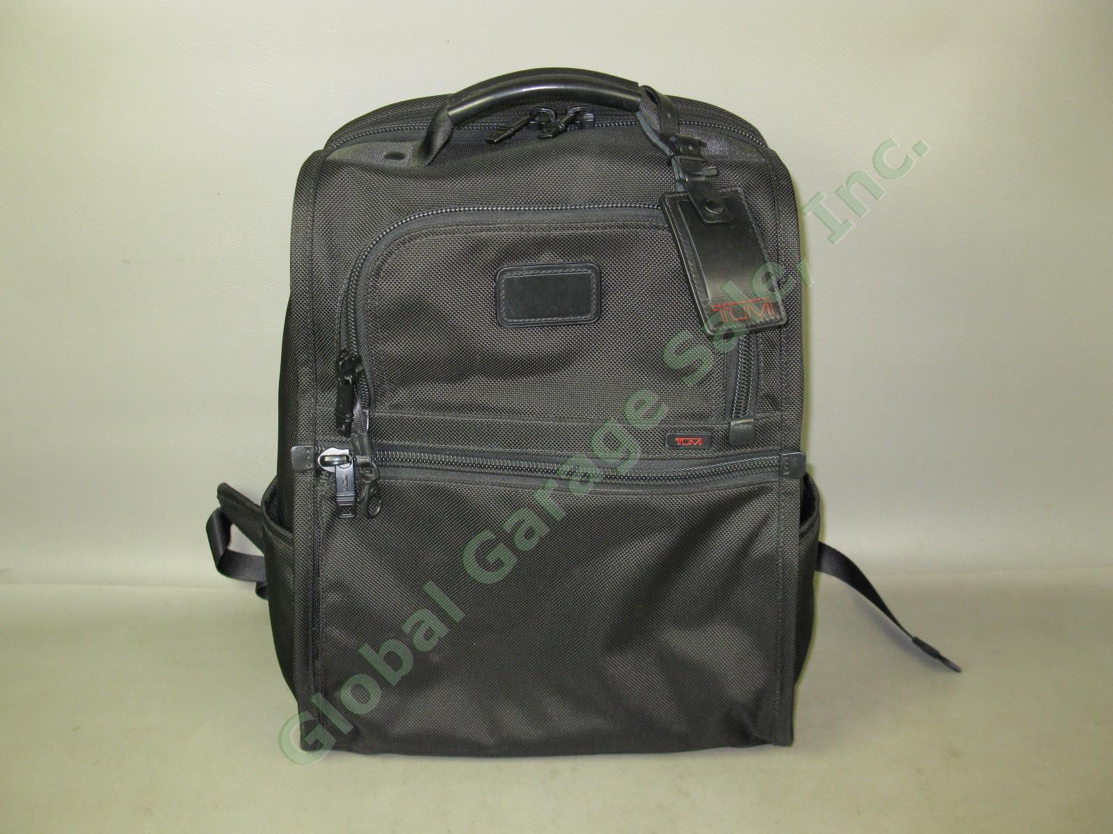 Black Tumi Alpha2 Slim Solutions Brief Pack Ballistic Laptop Backpack 26177 $395