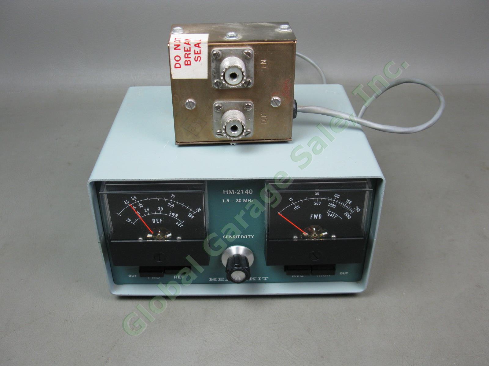 Vtg Heathkit HM-2140-A 1.8-30MHz HF Dual Wattmeter SWR Meter Untested Needs Fuse