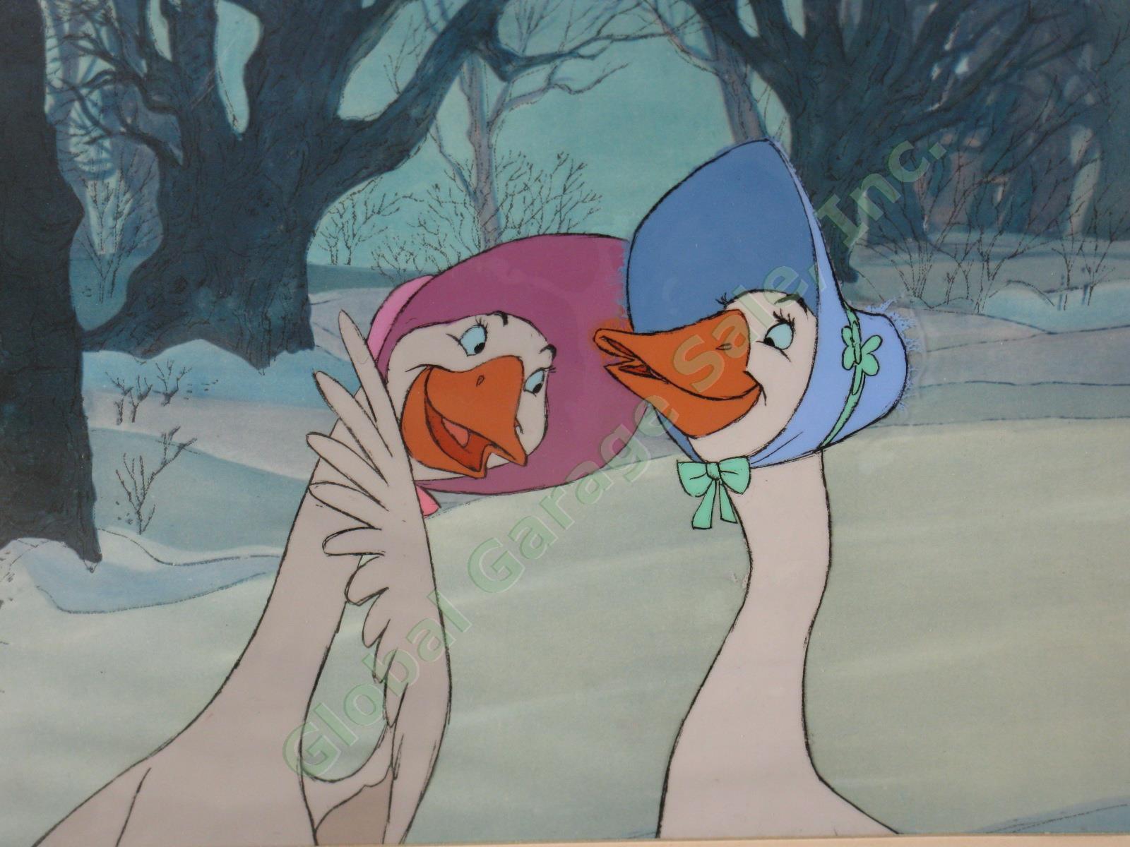 1970 Disney Aristocats Original Production Animation Cel Amelia & Abigail Gabble 1
