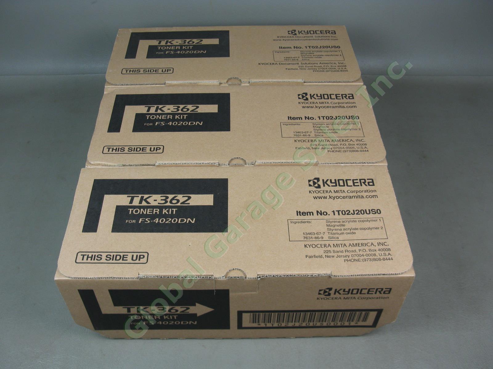 3pk New Kyocera Mita TK-362 Toner Cartridge Kit Lot For FS-4020DN Ecosys Printer
