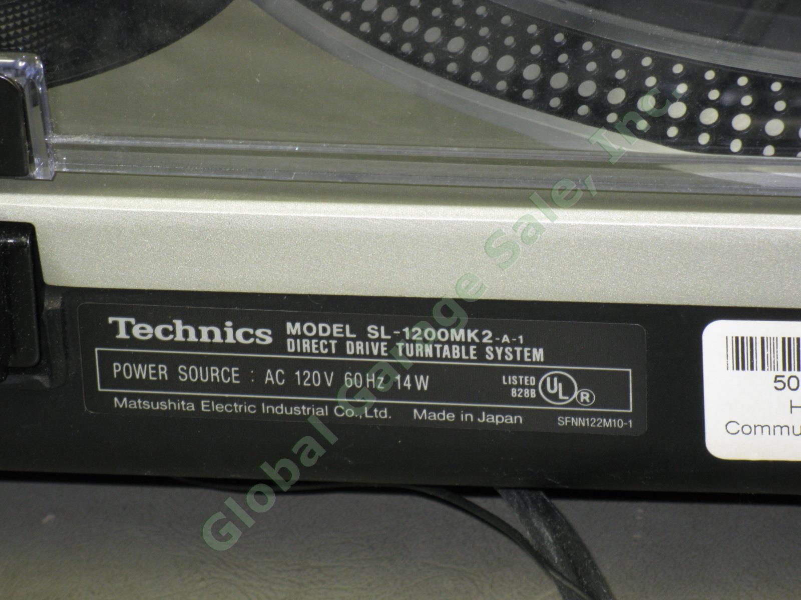 Technics SL-1200MK2 Quartz Direct Drive DJ Turntable Stanton Cartridge NO RES!!! 8