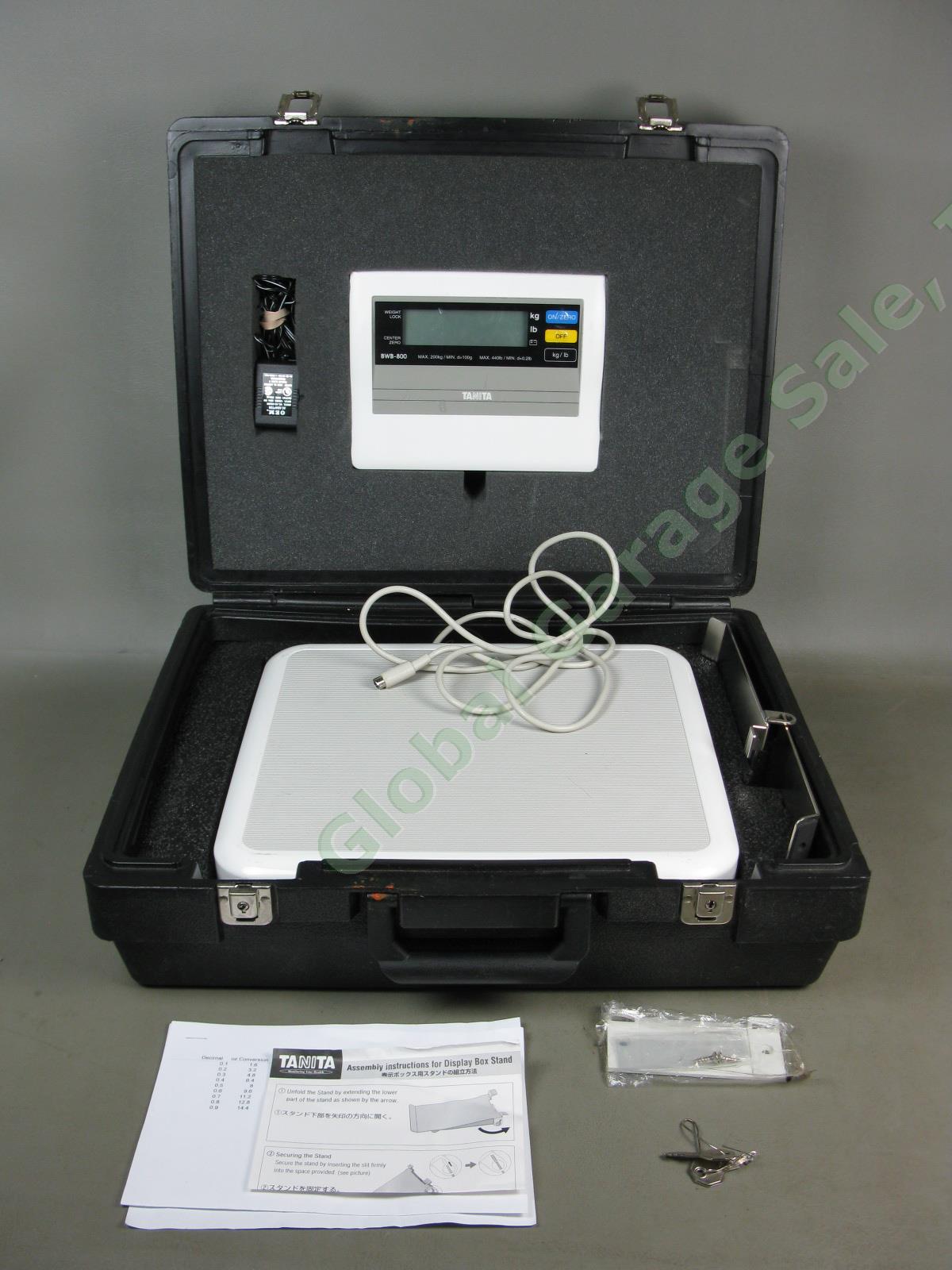 Tanita BWB-800A Digital Electronic Medical Scale 440lb W/ Remote Display Case ++