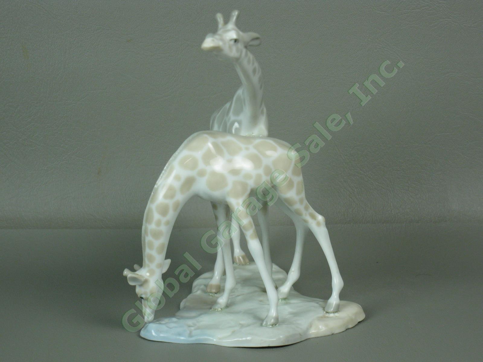 RARE! Vintage 1969-1970 Lladro Giraffe Group Porcelain Figurine 01005 No Reserve 1