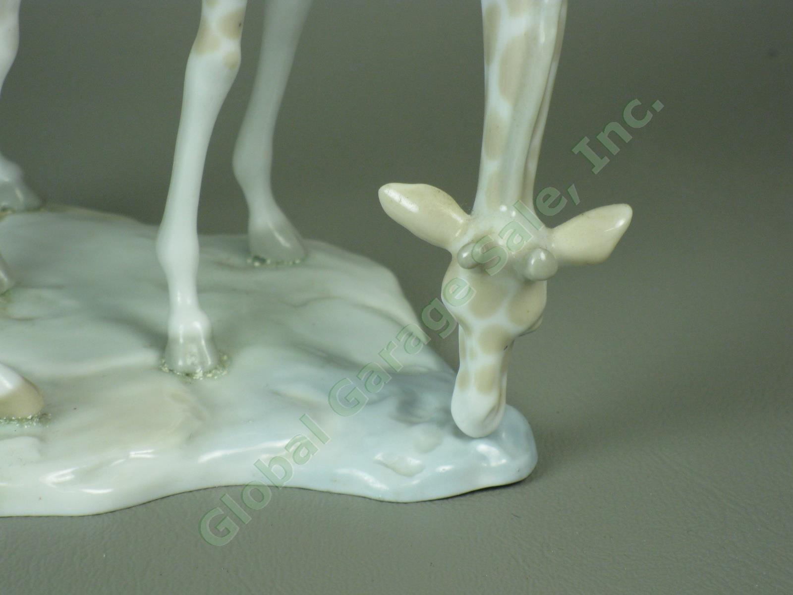 RARE! Vintage 1969-1970 Lladro Giraffe Group Porcelain Figurine 01005 No Reserve 4