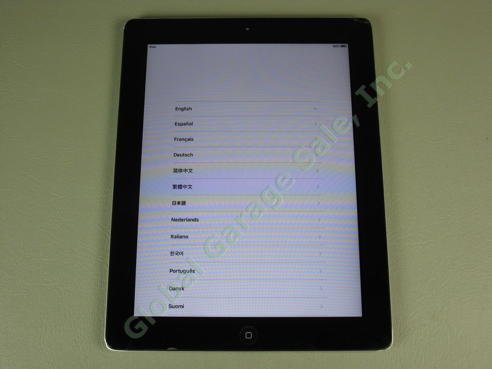 Apple iPad 2 Tablet 32GB Wifi 1 Owner Just Reset Cracked Screen MC770LL/A A1395 1