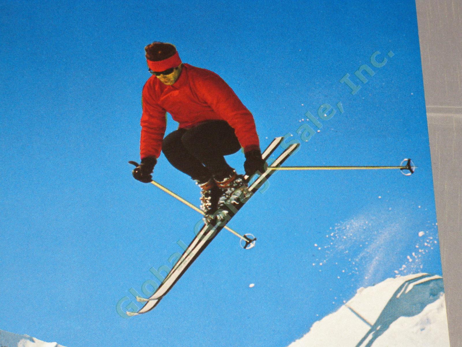 Vtg Orig 1968 Swiss Ski Travel Poster Pontresina Piz Lagalb Engadin Switzerland 2