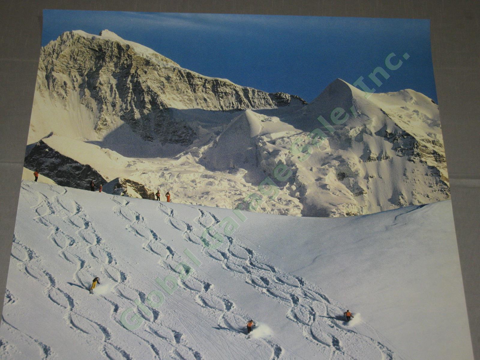 Vtg 1968 Swiss Ski Travel Poster Berner Bernois Oberland Jungfrau Switzerland NR 1