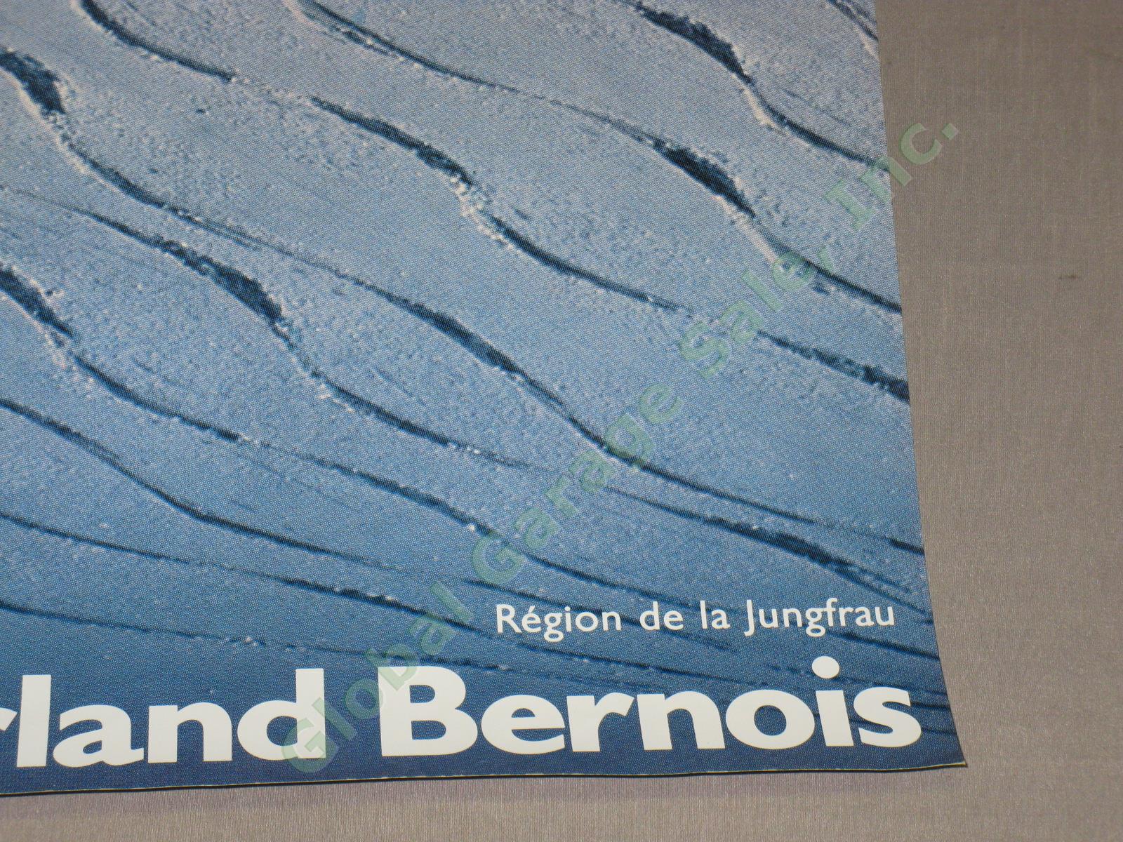 Vtg 1968 Swiss Ski Travel Poster Berner Bernois Oberland Jungfrau Switzerland NR 5