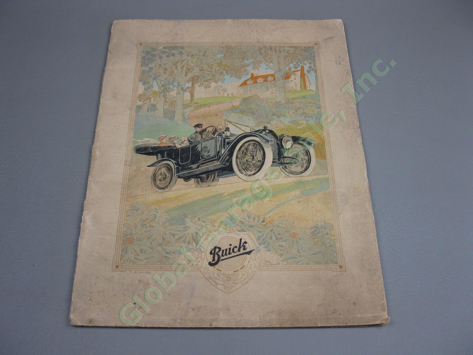 Rare Vtg Antique 1912 Buick Motor Company Illustrated Car Catalog Flint Michigan