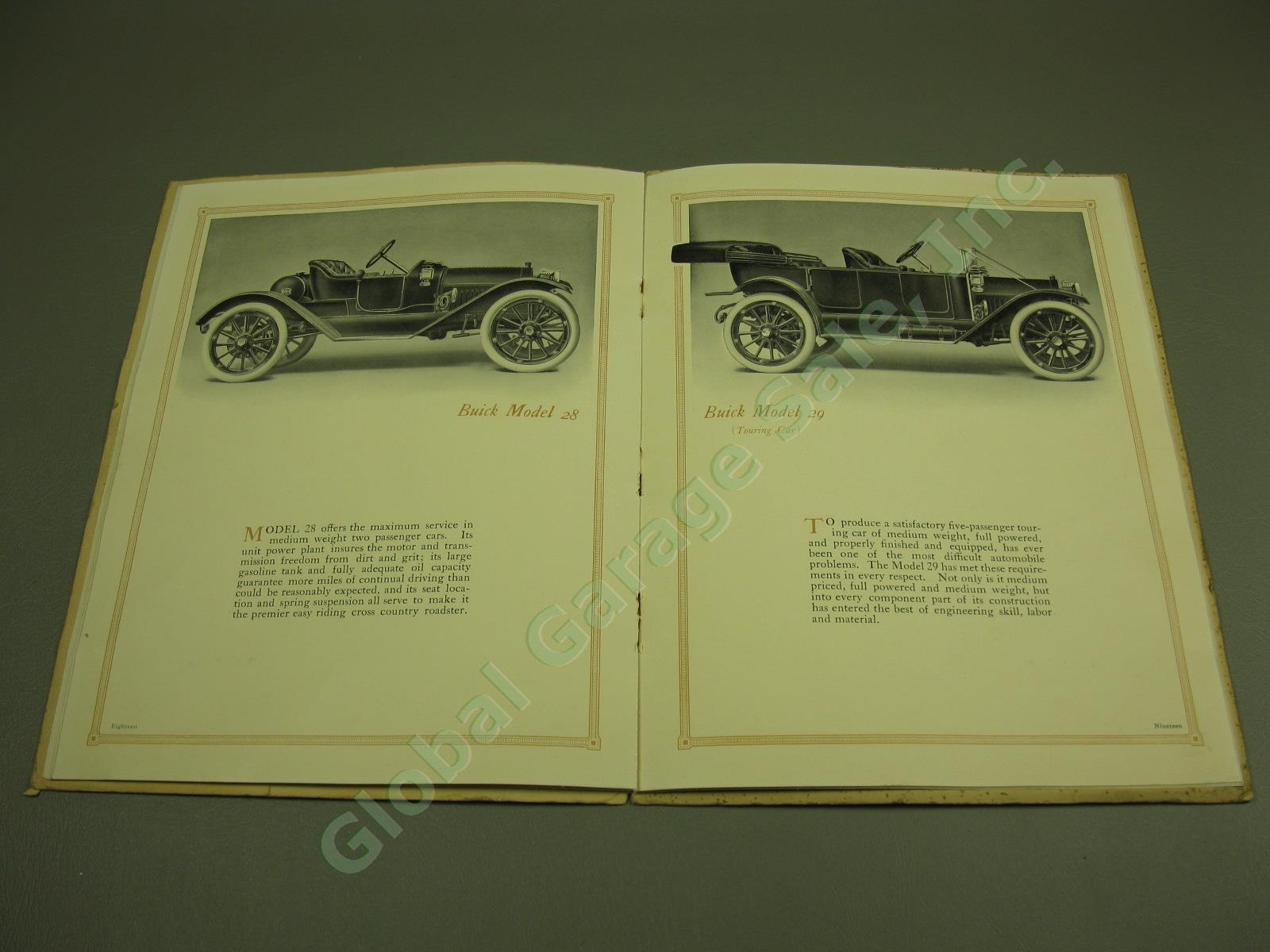 Rare Vtg Antique 1912 Buick Motor Company Illustrated Car Catalog Flint Michigan 4