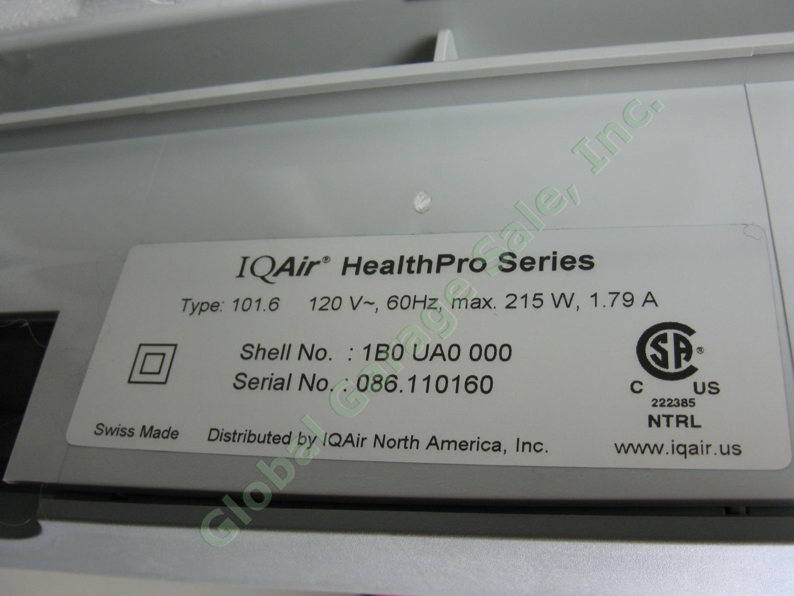 IQAir HealthPro Series HyperHEPA HEPA Air Purifier W/ Remote Cord Lot <10 Hours 10