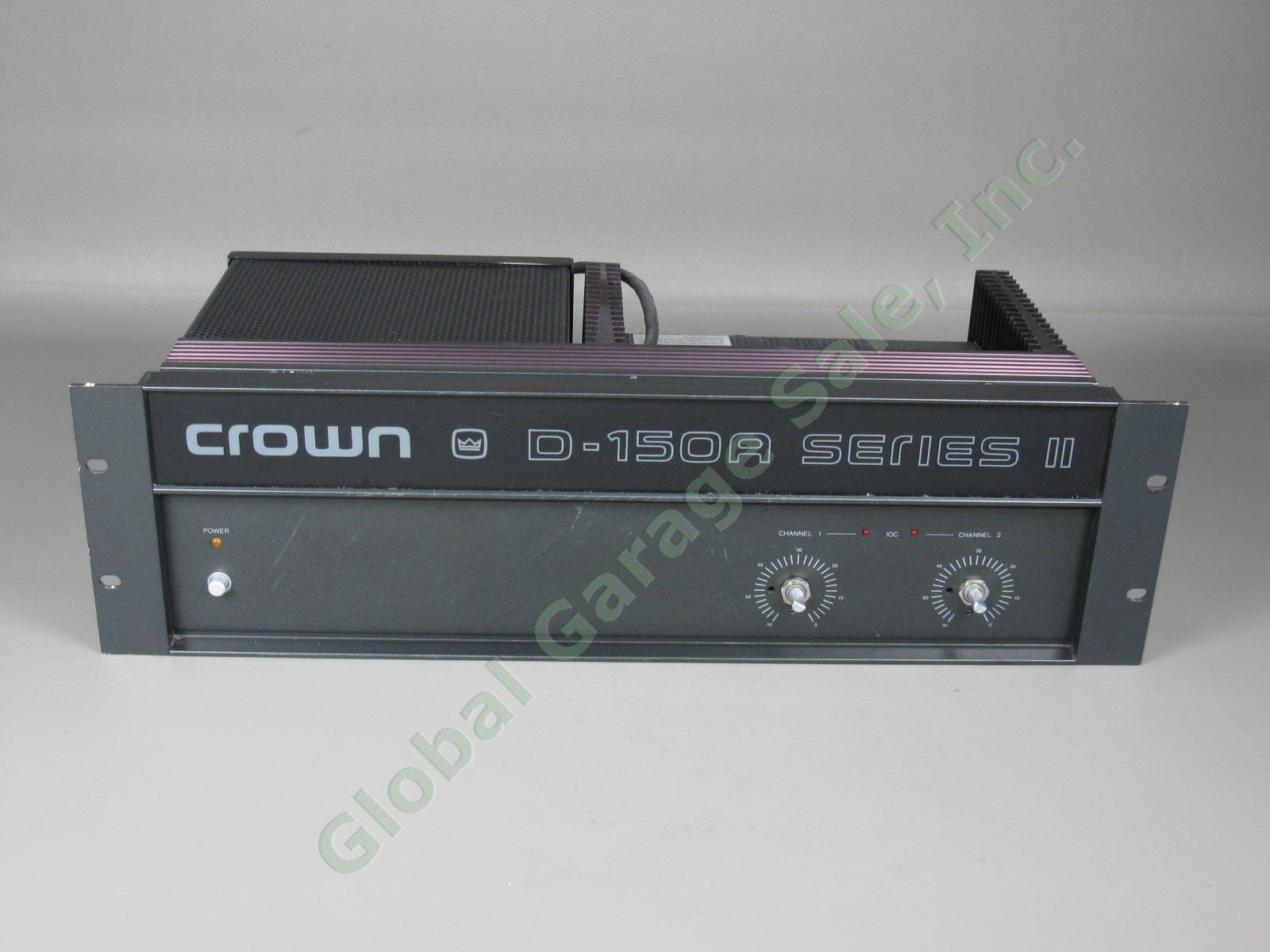 Crown D-150A Series II Professional Studio Power Amp Amplifier Rack Mount NO RES