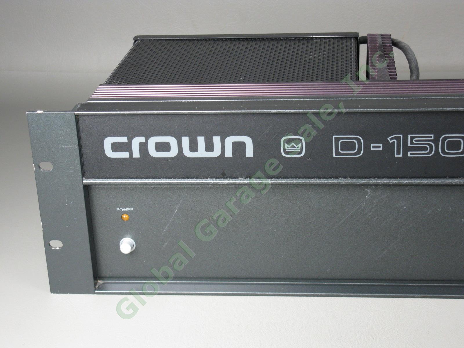 Crown D-150A Series II Professional Studio Power Amp Amplifier Rack Mount NO RES 2