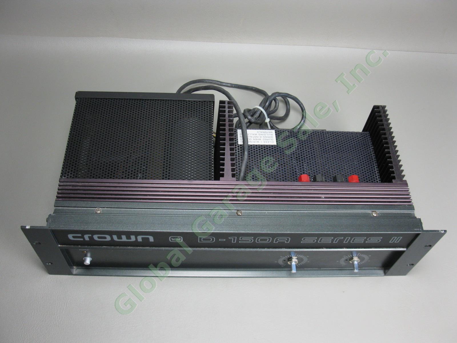 Crown D-150A Series II Professional Studio Power Amp Amplifier Rack Mount NO RES 3