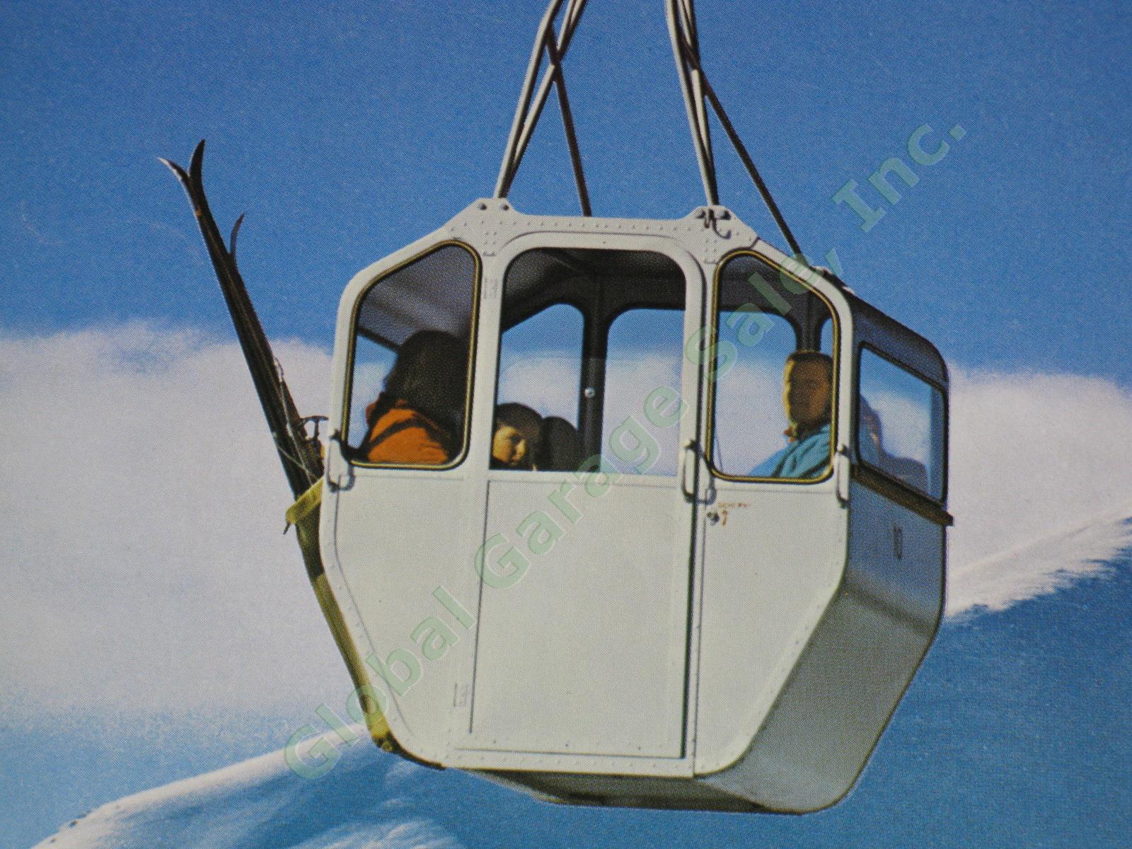 Vtg 1960s Swiss Travel Poster Savognin Ski Resort Chair Lift Grisons Switzerland 2