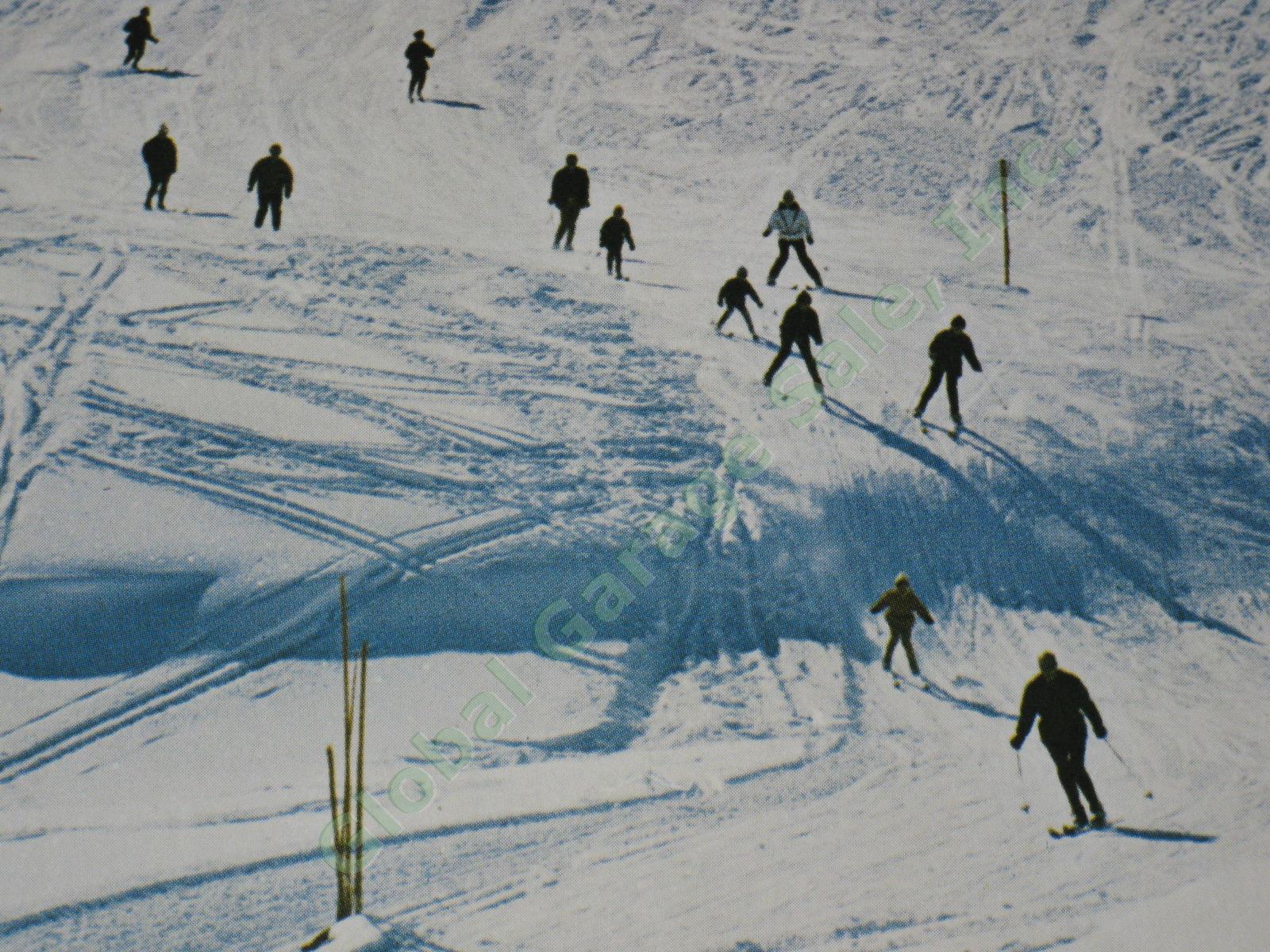 Vtg 1960s Swiss Travel Poster Savognin Ski Resort Chair Lift Grisons Switzerland 4