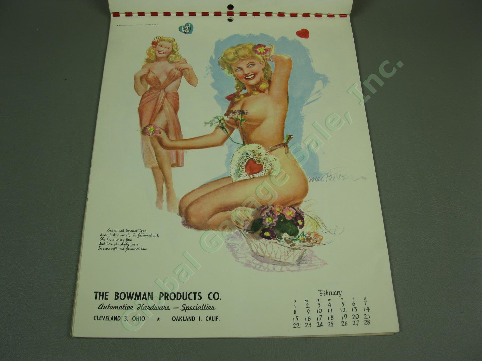 4 Vtg 50s 1950s Sexy Pinup Girls Calendars Lot Artist Sketch Pad Album 