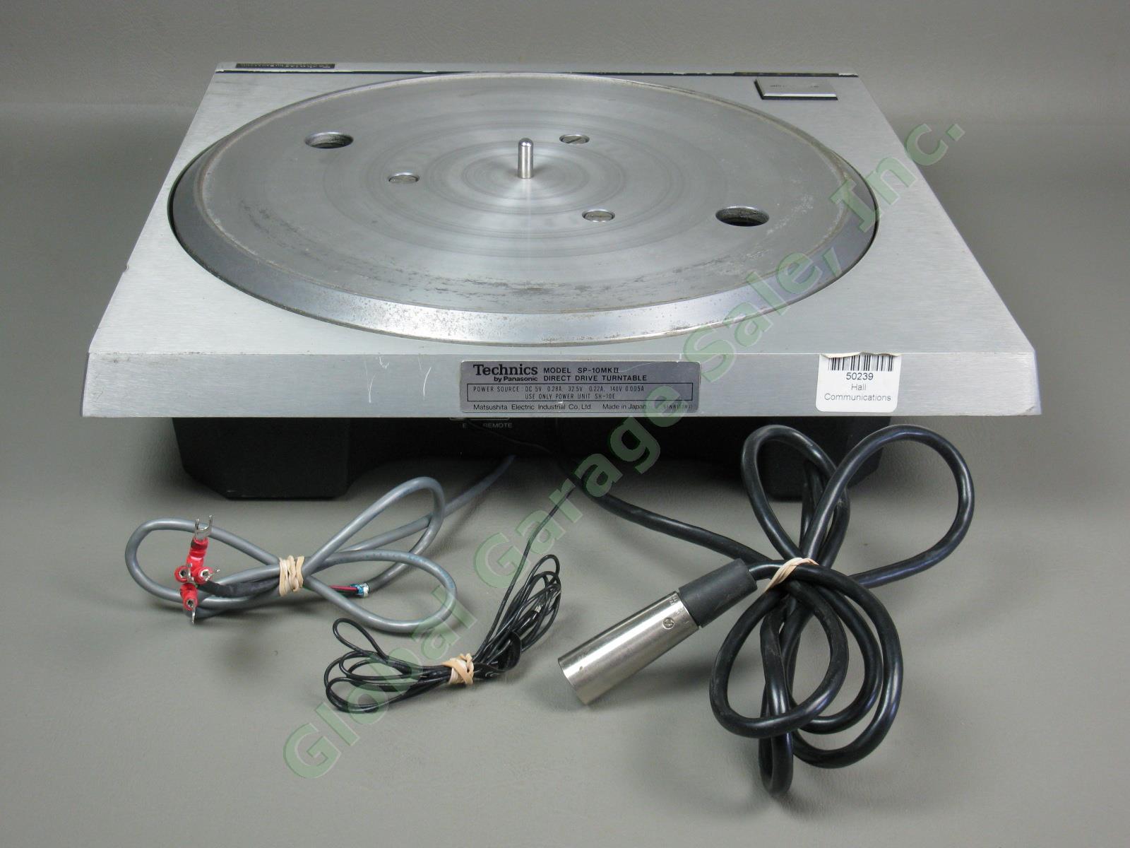 Vintage Panasonic Technics SP-10MKII Direct Drive Turntable For Parts Repair NR! 7