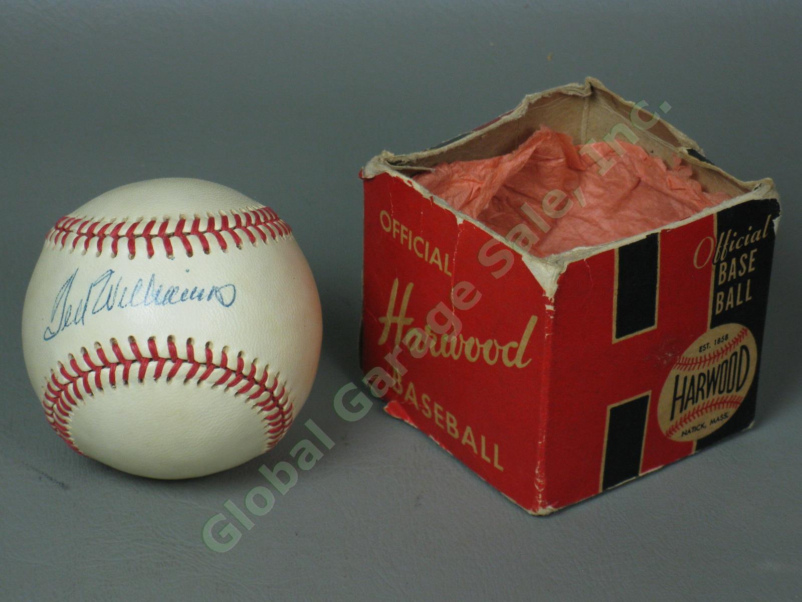 RARE Ted Williams Signed Harwood Official League Baseball Autograph Original Box