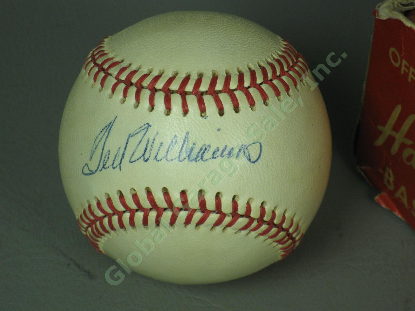 RARE Ted Williams Signed Harwood Official League Baseball Autograph Original Box 1