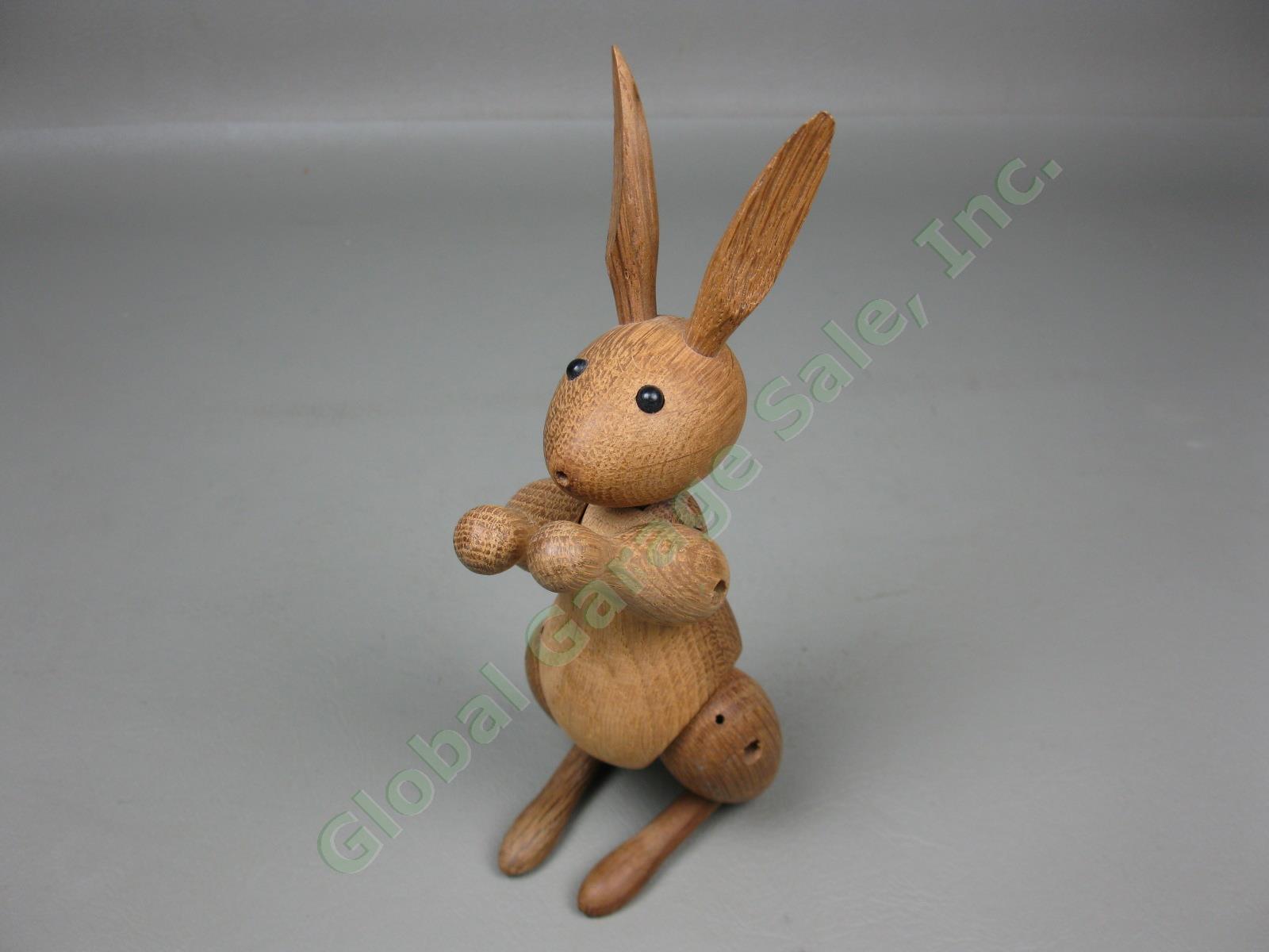 Vtg Mid-Century Modern Kay Bojesen Danish Teak Wood Wooden Rabbit Toy Denmark NR