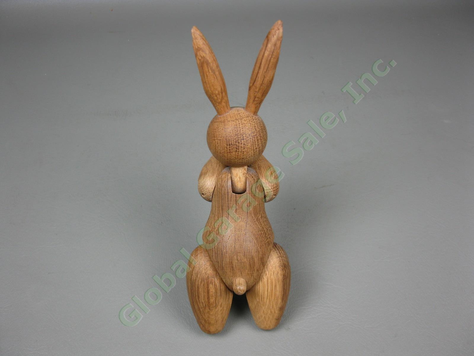 Vtg Mid-Century Modern Kay Bojesen Danish Teak Wood Wooden Rabbit Toy Denmark NR 2