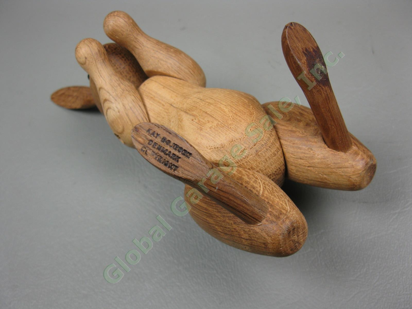 Vtg Mid-Century Modern Kay Bojesen Danish Teak Wood Wooden Rabbit Toy Denmark NR 3