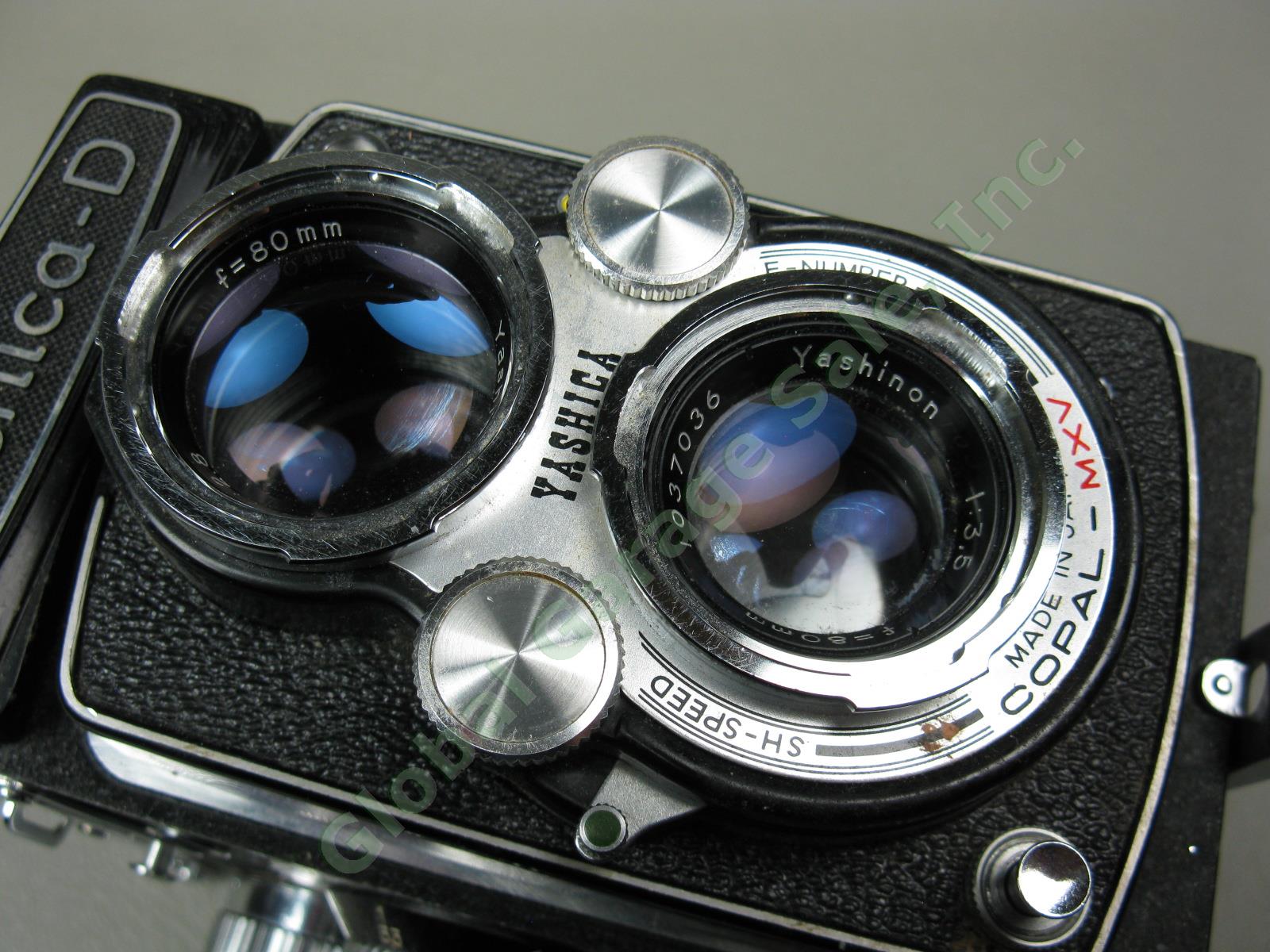 Vtg Yashica-D Copal-MXV TLR Twin Lens Reflex Camera W/ Yashinon 80mm 1:2.8 + 3.5 2