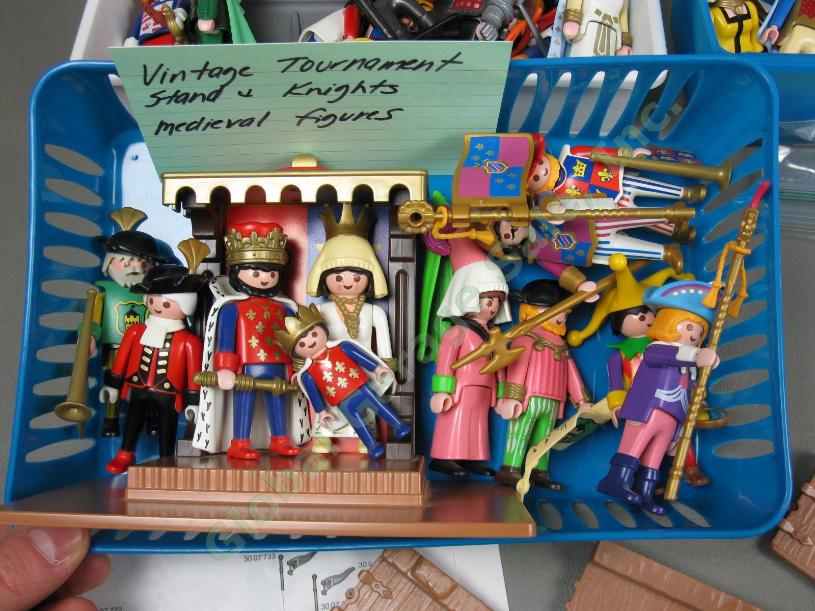 Playmobil Lot Medieval Knight Joust Tournament Stand Figures Merry Men Feast Set 1