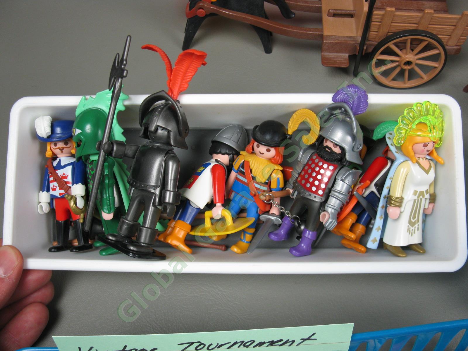 Playmobil Lot Medieval Knight Joust Tournament Stand Figures Merry Men Feast Set 3