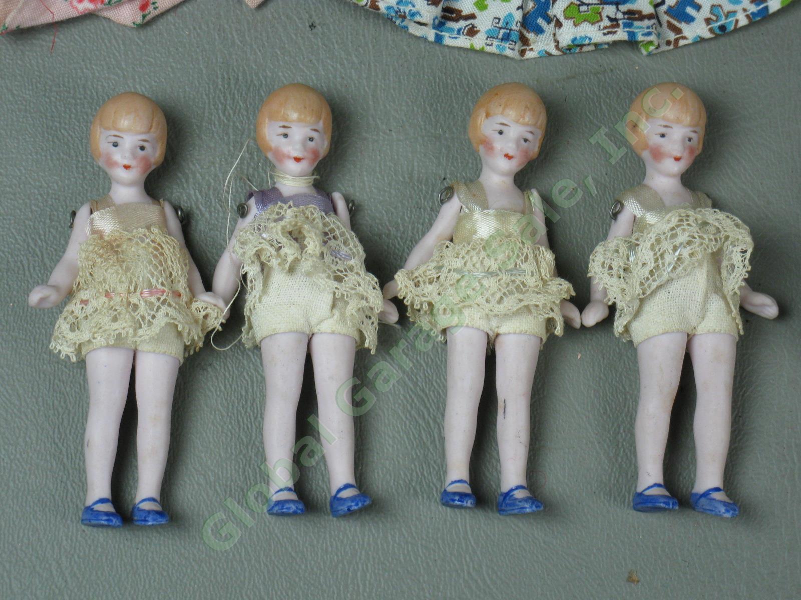 Vtg Antique Doll Lot Ball Socket Vogue Madame Alexander Alex Ginny + Clothing NR 13