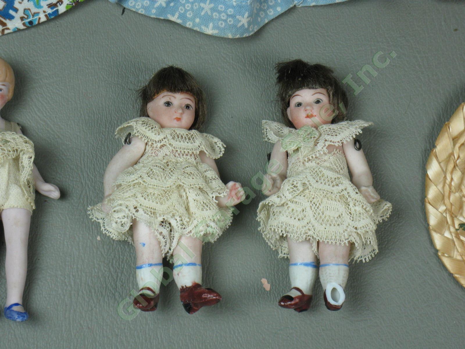 Vtg Antique Doll Lot Ball Socket Vogue Madame Alexander Alex Ginny + Clothing NR 14