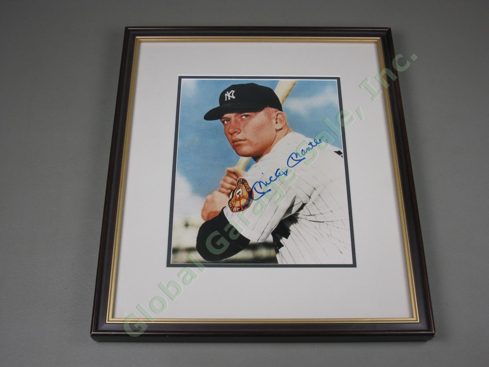 Mickey Mantle Hand Signed 8"x10" Photo NY Yankees Autograph Matted Framed NO RES