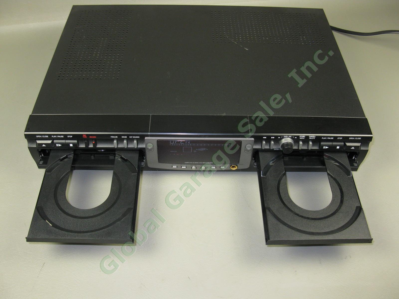 Philips CDR775 Dual Deck Audio CD Recorder Copier Burner + Remote Manual Bundle+ 2