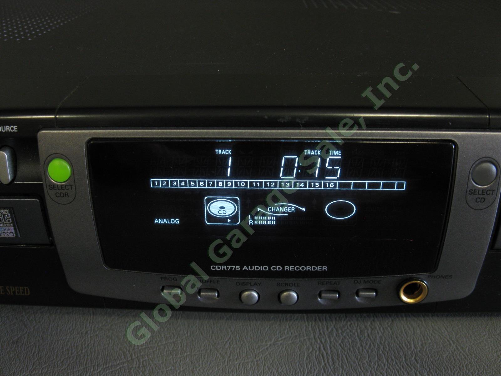 Philips CDR775 Dual Deck Audio CD Recorder Copier Burner + Remote Manual Bundle+ 4