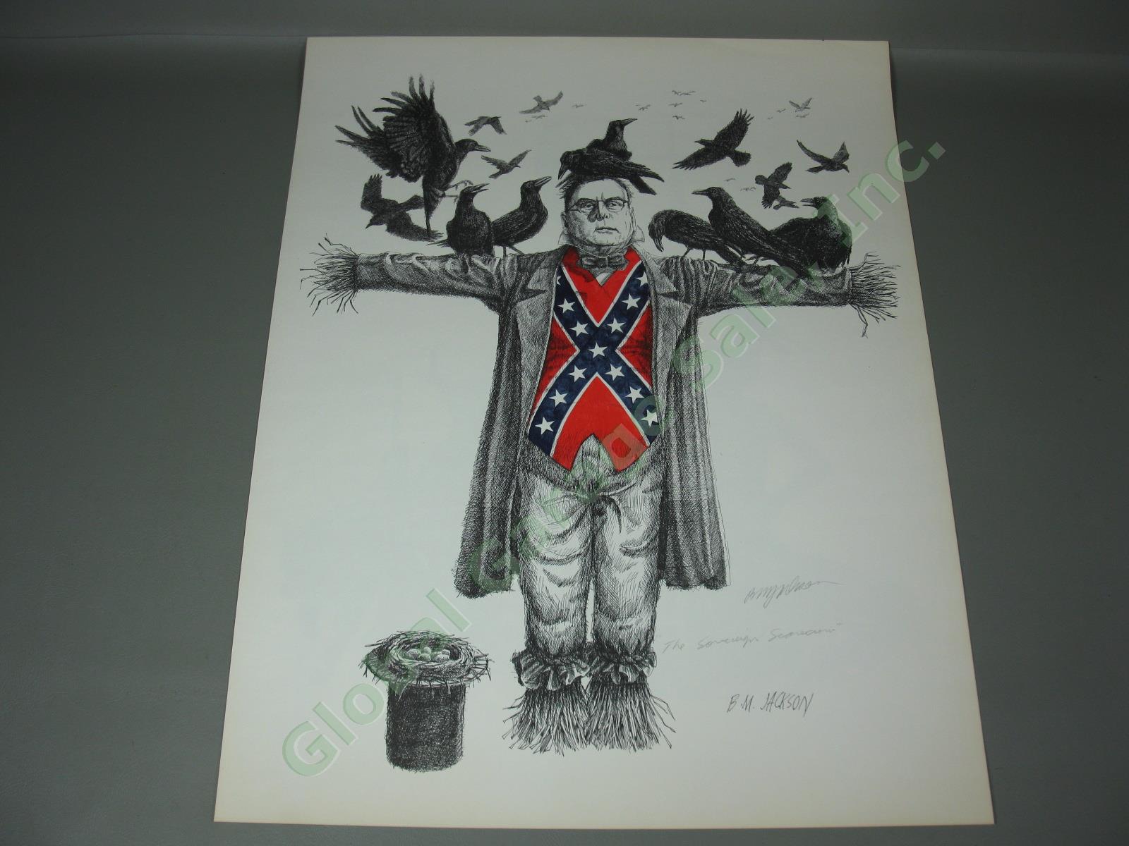 7 Vintage 1960s Billy Morrow Jackson Political Protest Civil Rights Art Prints 20