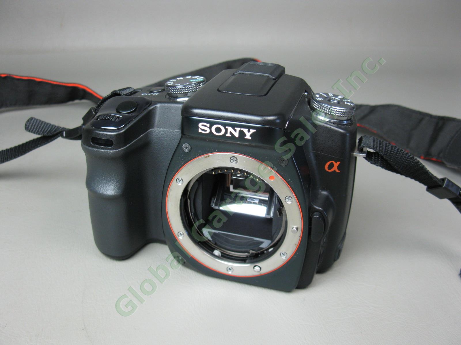Sony Alpha DSLR-a100 10.2MP Digital SLR Camera Bundle + 2 Lenses 3 CF Card Bag + 1