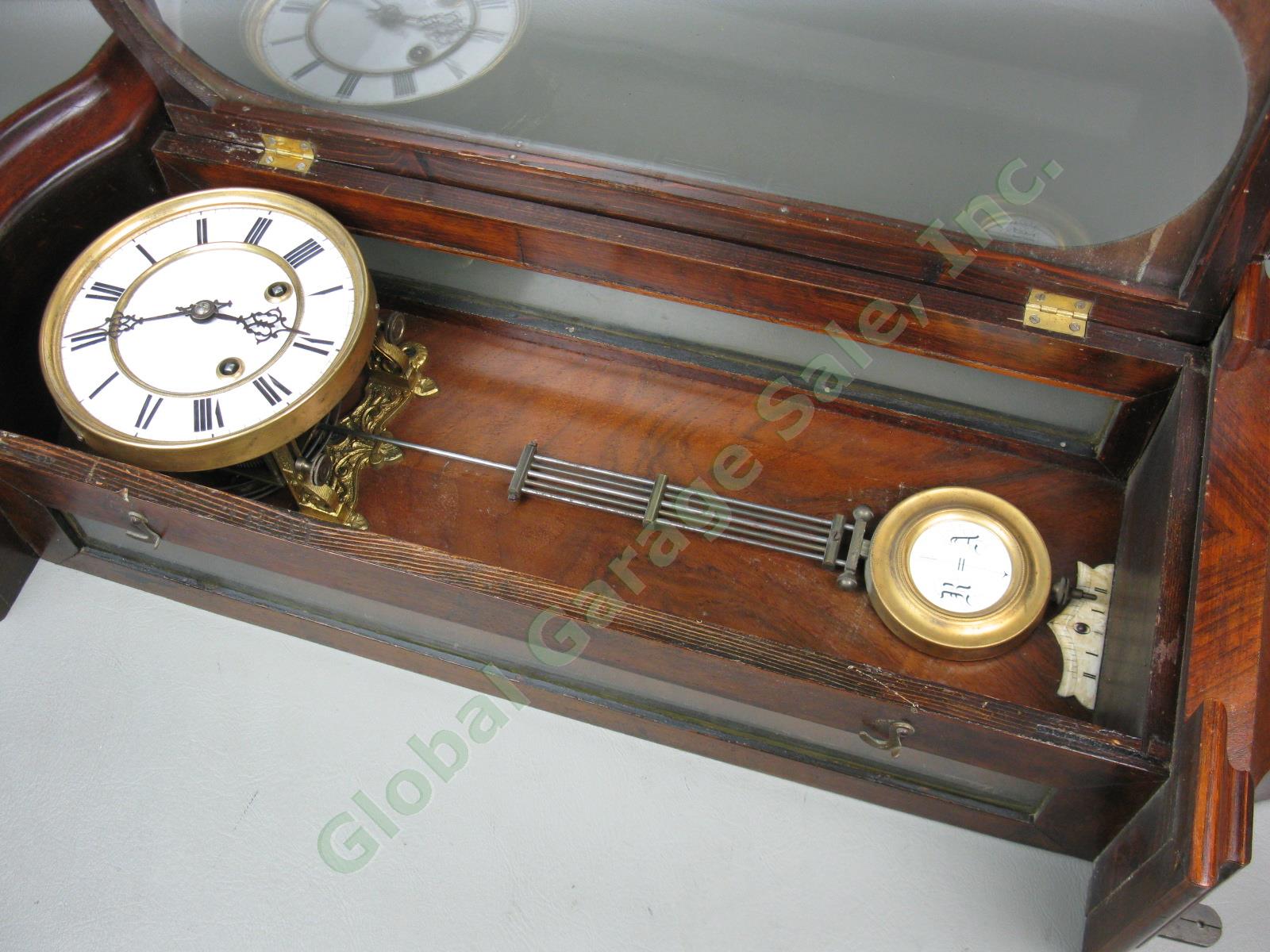 Antique ~1873 Lenzkirch German Pendulum RA Regulator Wall Clock 26 Serial 281536 11