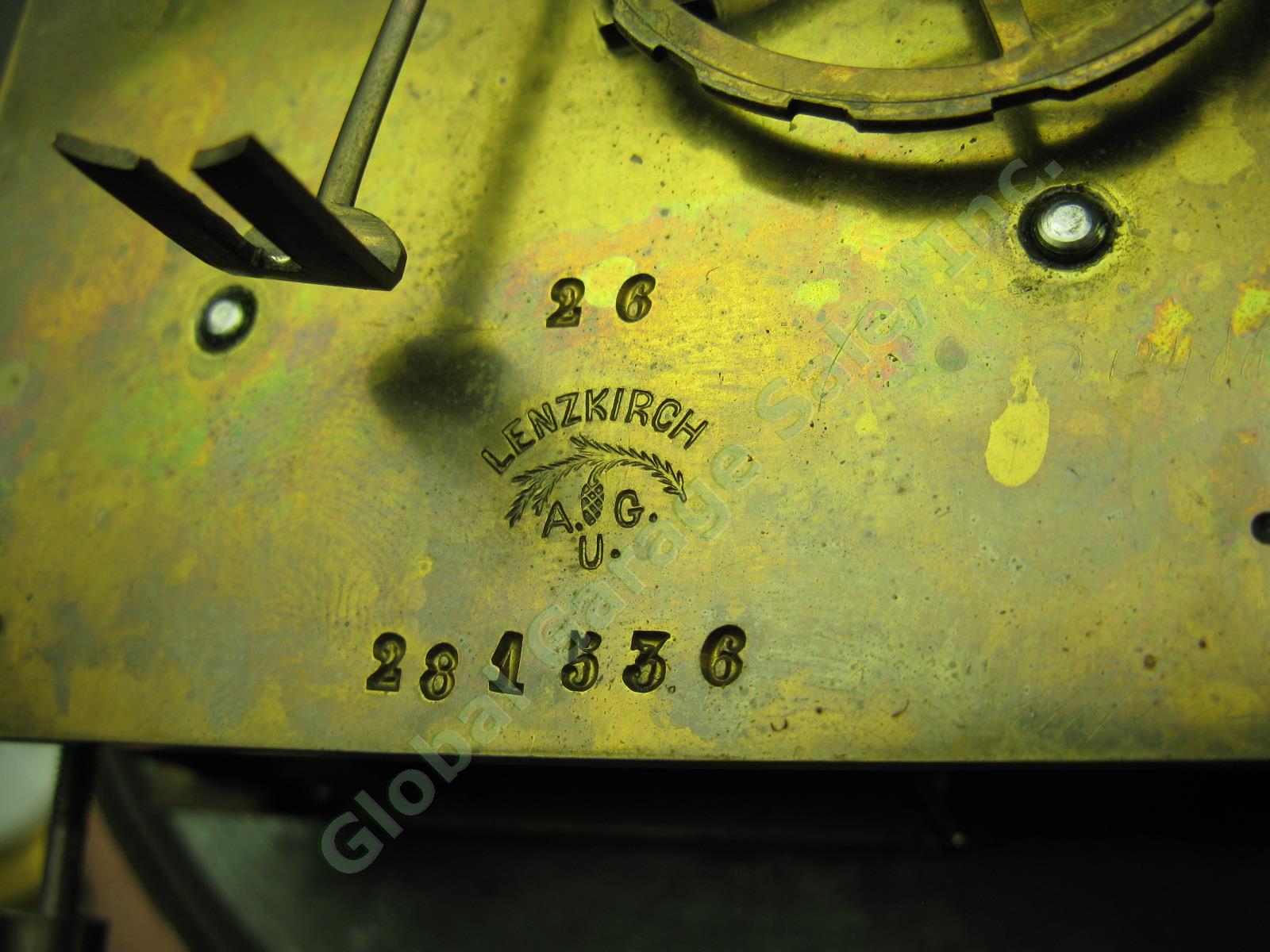 Antique ~1873 Lenzkirch German Pendulum RA Regulator Wall Clock 26 Serial 281536 14