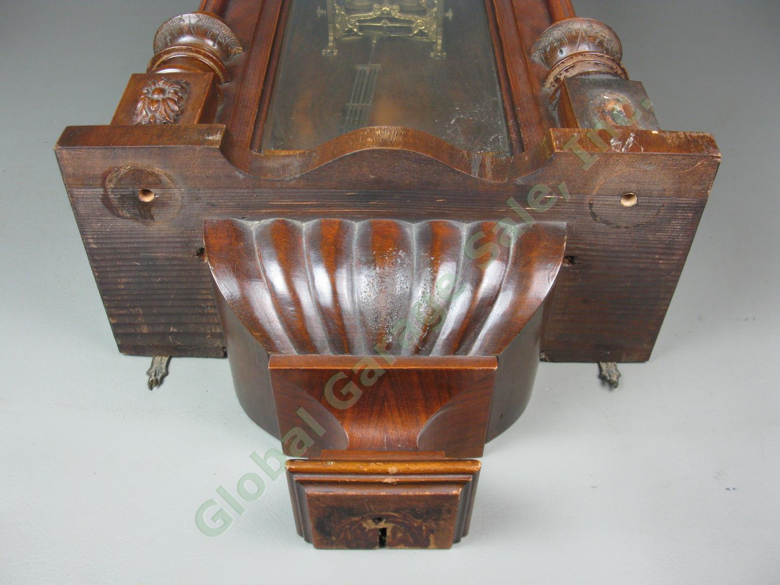 Antique Deutsches Reich German Pendulum Regulator Wall Clock Patent 55006 72797 7