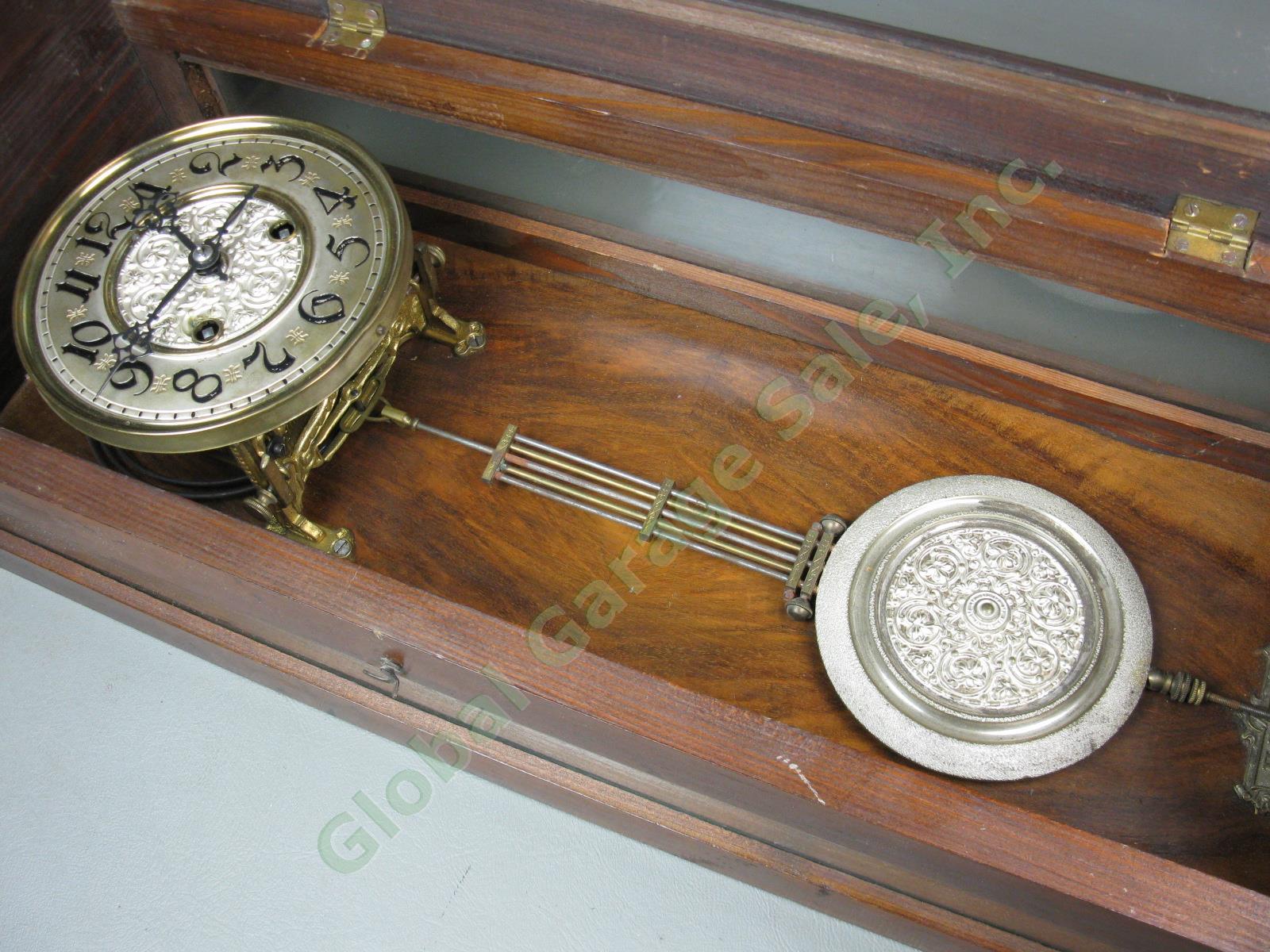 Antique Deutsches Reich German Pendulum Regulator Wall Clock Patent 55006 72797 8